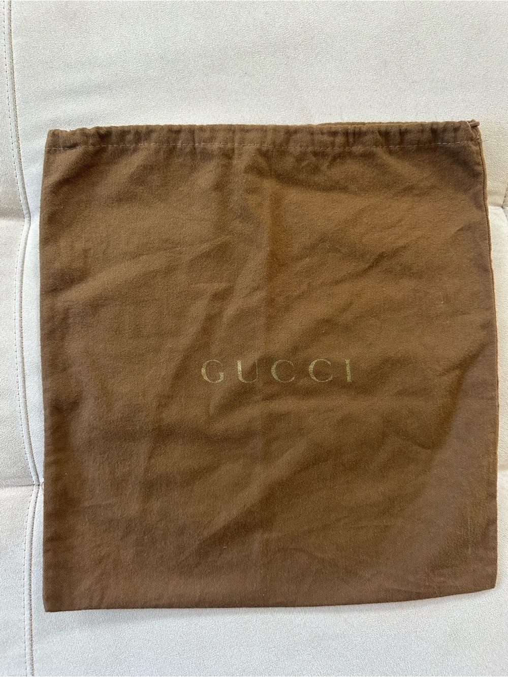 GUCCI Drawstring Dustbag – Brown – Authentic - Size Small/Medium